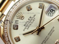 Datejust 31mm 278275 RG Dia Bezel BP Best Edition Silver Crystal Markers Dial on RG President Bracelet