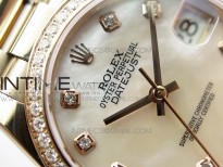 Datejust 31mm 278275 RG Dia Bezel BP Best Edition White MOP Crystal Markers Dial on RG President Bracelet