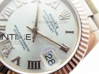 Datejust 31mm 278275 RG BP Best Edition Silver Roman Markers Dial @6 Dia on RG President Bracelet