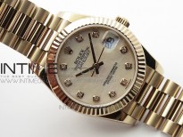 Datejust 31mm 278275 RG BP Best Edition White MOP Crystal Markers Dial on RG President Bracelet