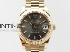 Datejust 31mm 278275 RG BP Best Edition Gray Stick Markers Dial on RG President Bracelet