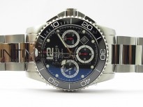 Conquest Real Ceramic Bezel SS ZF 1:1 Best Edition Black dial On SS Bracelet A7750