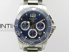 Conquest L3.840.4.56.6 Real Ceramic Bezel SS ZF 1:1 Best Edition Blue dial On SS Bracelet A7750