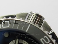 Conquest Real Ceramic Bezel SS ZF 1:1 Best Edition Black dial On Black Rubber Strap A7750