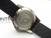 Conquest Real Ceramic Bezel SS ZF 1:1 Best Edition Black dial On Black Rubber Strap A7750