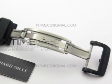 RM011 Carbon Case Chronograph KVF 1:1 Best Edition Ceramic Bezel Skeleton Dial on Black Rubber Strap A7750