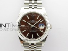 DateJust 41 126334 SS BP 1:1 Best Edition New Version Brown Dial on Jubilee Bracelet