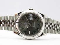 DateJust 41 126334 SS BP 1:1 Best Edition New Version Gray Style01 Roman Markers Dial on Jubilee Bracelet