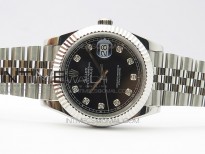 DateJust 41 126334 SS BP 1:1 Best Edition New Version Black Crystals Markers Dial on Jubilee Bracelet