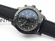 Challenger Chronograph DLC Black Dial on Rubber Strap A7750