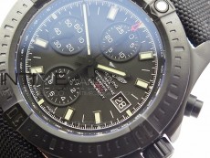 Challenger Chronograph DLC Black Dial on Rubber Strap A7750