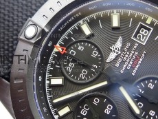 Challenger Chronograph DLC Black Dial on Rubber Strap A7750