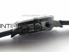 Challenger Chronograph DLC Black Dial on Rubber Strap A7750