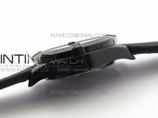 Challenger Chronograph DLC Black Dial on Rubber Strap A7750