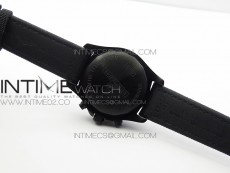 Challenger Chronograph DLC Black Dial on Rubber Strap A7750