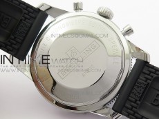 Super Ocean Heritage Brown Ceramic Bezel SS Black Dial on Black Rubber Strap A7750