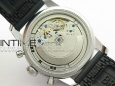 Super Ocean Heritage Brown Ceramic Bezel SS Black Dial on Black Rubber Strap A7750