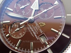 Super Ocean Heritage Brown Ceramic Bezel SS Brown Dial on Black Rubber Strap A7750