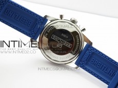 Super Ocean Heritage Blue Ceramic Bezel SS Blue Dial on Black Rubber Strap A7750