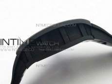 RM055 Carbon Case KVF Best Edition Carbon Bezel Skeleton Dial Blue Crown on black Rubber Strap MIYOTA8215