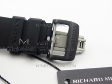 RM055 Carbon Case KVF Best Edition Carbon Bezel Skeleton Dial Blue Crown on black Rubber Strap MIYOTA8215