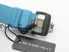 RM055 Carbon Case KVF Best Edition Carbon Bezel Skeleton Dial Blue Crown on blue Rubber Strap MIYOTA8215