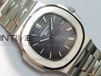 Nautilus Jumbo 5711 Super Replication PPF V4 1:1 Best Edition Gray Textured Dial on SS Bracelet PPF324