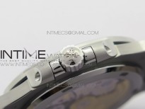 Nautilus Jumbo 5711 Super Replication PPF V4 1:1 Best Edition White Textured Dial on Black Leather Strap PPF324