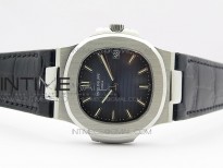 Nautilus Jumbo 5711 Super Replication PPF V4 1:1 Best Edition Blue Textured Dial on Black Leather Strap PPF324