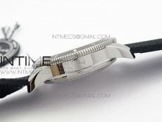 SuperOcean 42mm AB2010 SS 1:1 Best Edition White Dial Black Ceramic Bezel on Black Rubber strap ETA2824