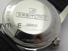 SuperOcean 42mm AB2010 SS 1:1 Best Edition White Dial Black Ceramic Bezel on Black Rubber strap ETA2824