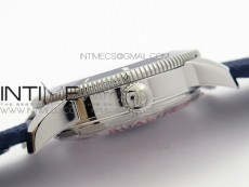 SuperOcean 42mm AB2010 SS 1:1 Best Edition Blue Dial Blue Ceramic Bezel on Blue Rubber strap ETA2824