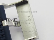 SuperOcean 42mm AB2010 SS 1:1 Best Edition Blue Dial Blue Ceramic Bezel on Blue Rubber strap ETA2824