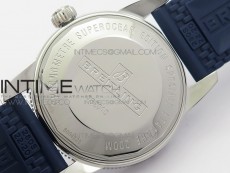 SuperOcean 42mm AB2010 SS 1:1 Best Edition Blue Dial Blue Ceramic Bezel on Blue Rubber strap ETA2824