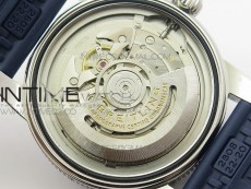 SuperOcean 42mm AB2010 SS 1:1 Best Edition Blue Dial Blue Ceramic Bezel on Blue Rubber strap ETA2824