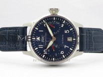 Big Pilot IW501008 Real PR SS ZF 1:1 Best Edition Blue Dial on Blue Leather Strap A51111