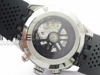 Calibre Heuer 01 Chrono 43mm SS XF 1:1 Best Edition Skeleton Dial on Rubber Strap A1887