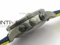 Avenger Bandit V13317 Titanium DLC B50 Best Edition Blue Dial Numbers Makers on Blue Nylon strap A7750