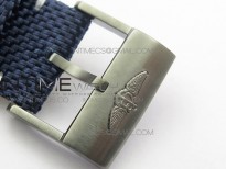 Avenger Bandit V13317 Titanium DLC B50 Best Edition Blue Dial Numbers Makers on Blue Nylon strap A7750
