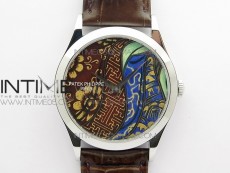 Classic 5077P-102 SS Case FLF Best Edition Real Enamel Dial 1 Brown Leather strap Cal.240