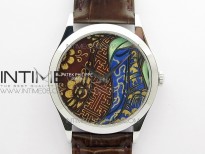 Classic 5077P-102 SS Case FLF Best Edition Real Enamel Dial 1 Brown Leather strap Cal.240