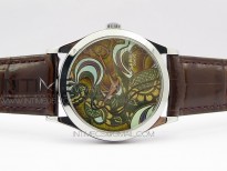 Classic 5077P-102 SS Case FLF Best Edition Real Enamel Dial 2 Brown Leather strap Cal.240
