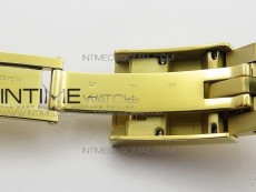 Daytona YG 116518LN JH Best Black Dial Gold Subdial On Rubber Strap A4130 (Free XS rubber strap)