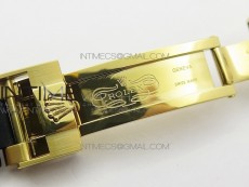 Daytona YG 116518LN JH Best Black Dial Gold Subdial On Rubber Strap A4130 (Free XS rubber strap)