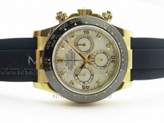 Daytona YG 116518LN JH Best White MOP Dial Diamond Markers On Rubber Strap A4130 (Free XS rubber strap)