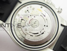 Daytona 116519LN JH Black dial Sticks markers On Rubber Strap A4130 (Free XS rubber strap)