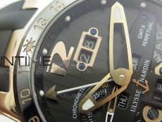 Executive Toro 326-03 RG TWA 1:1 Best Edtion Black Dial on Black Rubber Strap Asian UN-32