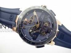 Executive Toro RG TWA 1:1 Best Edition Blue Dial on Blue Rubber Strap Asian UN-32