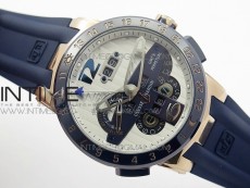 Executive Toro RG TWA 1:1 Best Edition White Dial on Blue Rubber Strap Asian UN-32