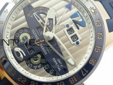 Executive Toro RG TWA 1:1 Best Edition White Dial on Blue Rubber Strap Asian UN-32